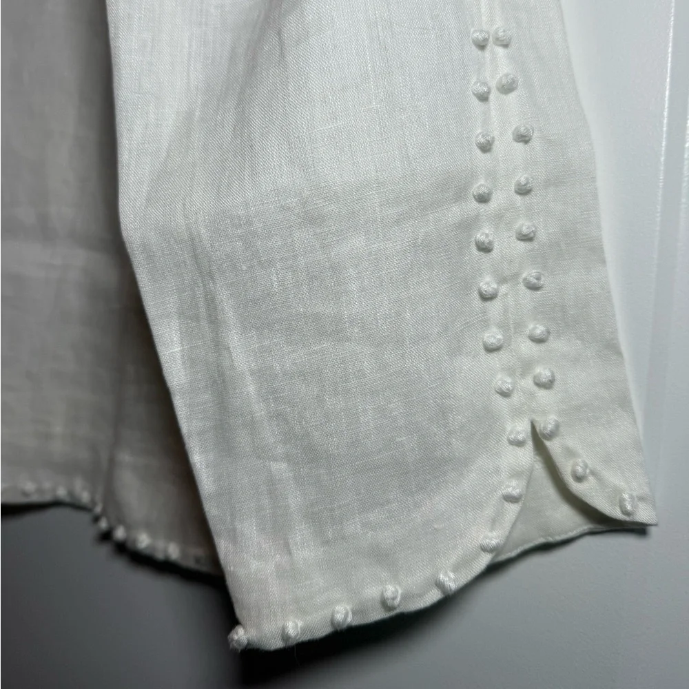 BRAND NEW J CREW white linen blouse women’s size 12 - Picture 5 of 13